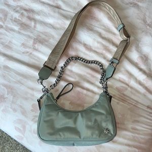 Tory Burch Mercer Patent Small Crescent Bag